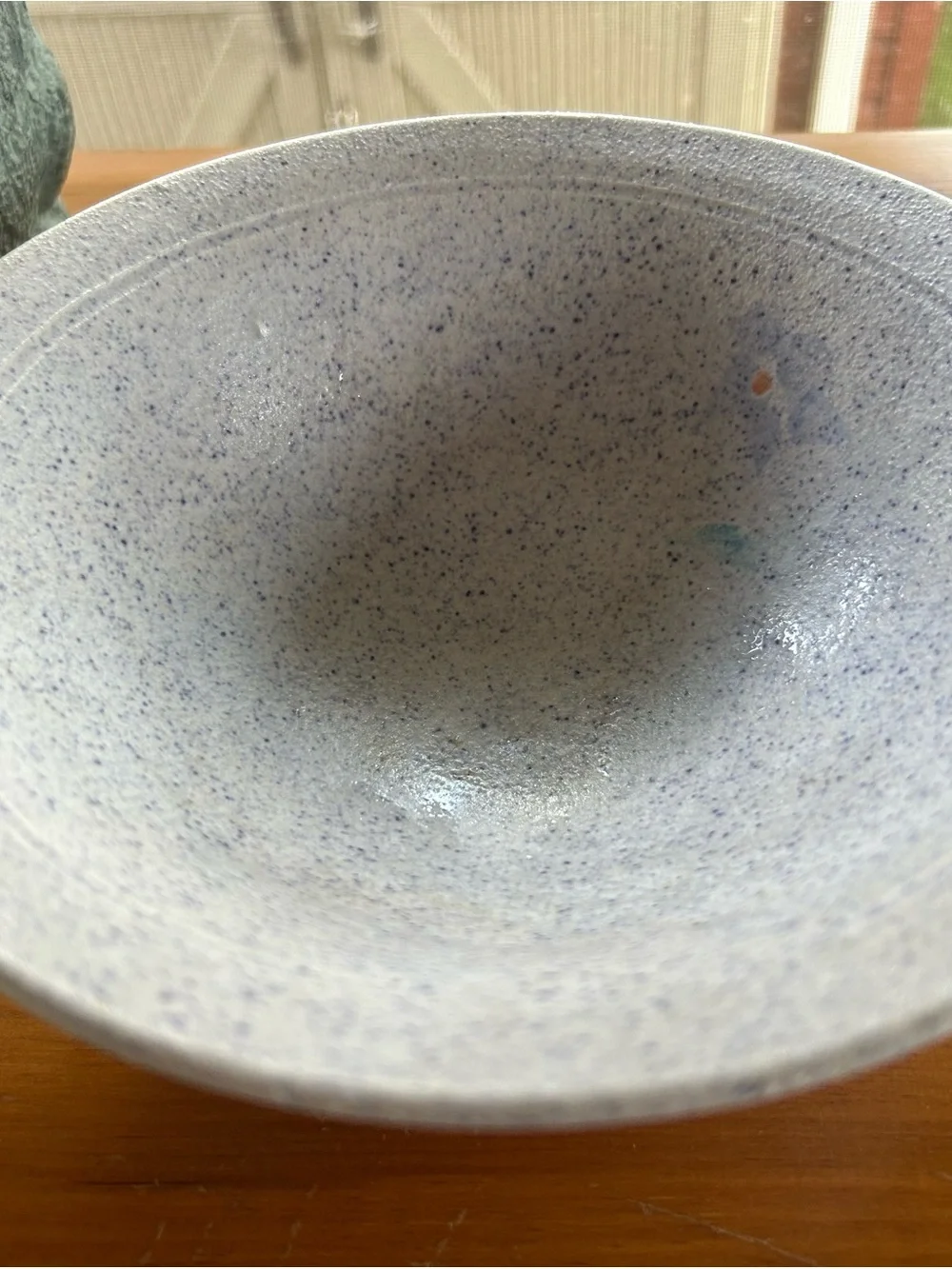 Speckled Ceramic Serving Bowl - Light Gray